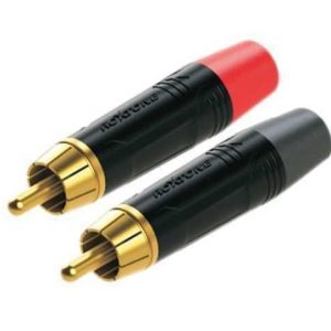 PLUG BS RCA METALICO NEG FILO AZUL EM5040