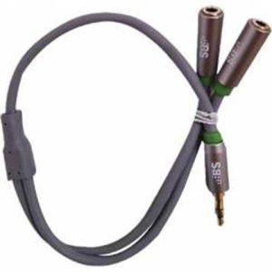 PLUG BS ADAP 3.5MM ST MACHO A 2 AUDIFONO ST HEMBRAS