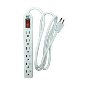Extension De Corriente 6 Tomas 1m Blanco