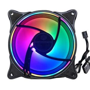 VENTILADOR PARA PC 12X12CM 0.23A BLANCO ARCOIRIS