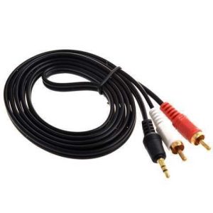 CABLE BS DE AUDIO 2RCA A 3.5MM 180M PREMIUN C13348