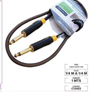 CABLE BS DE AUDIO LINK PREMIUM 1M 1/4 MACHO A 1/4 MACHO