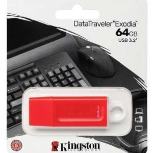 FLASH KINGSTON KC-U2G64-7GR 64GB USB3.2 GEN 1 EXODIA RED