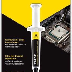 PASTA TERMICA CORSAIR TM30 RENDIMIENTO 3G / PASTA TERMICA PREMIUM DE OXIDO DE ZINC / RESISTENCIA TERMICA ULTRA BAJA / FACIL DE APLICAR