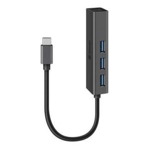 ADAPTADOR CONECTOR CONVERTIDOR USB TIPO C A HUB USB 3.0 + RJ45
