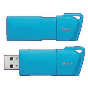FLASH KINGSTON KC-U2L64-7LB 64GB USB3.2 GEN 1 DT EXODIA M DTXM NEON AQUA BLUE