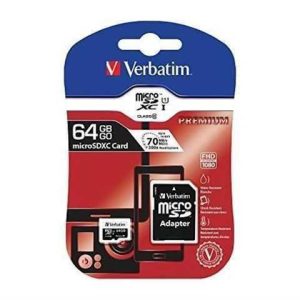 MICROSD VERBATIM 64GB CLASE 10 ADAPTADOR SD 44084