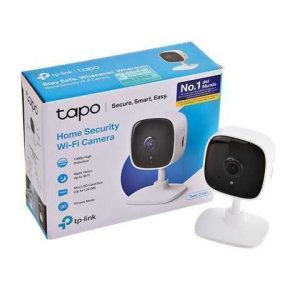 CAMARA TP-LINK TAPO C100 / WI-FI 1080P FULL-HD / DOBLE STEREO MICROFONO / ALTAVOZ / VISION NOCTURNA / SLOT MICROSD UP 128GB / 9M BAIGE