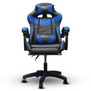 SILLA GAMING AZUL NEGRO EPICOO AJUSTABLE Y RECLINABLE