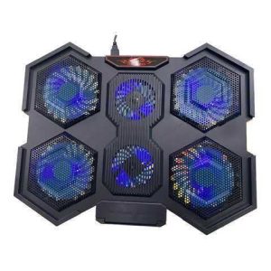 COOLING PAD GAMER YL-021 4 VENTILADOR 6 NIVELES LUZ LED RECLINABLE