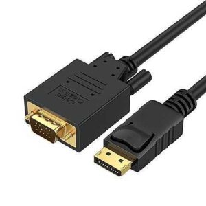 ADAPTADOR CABLE DISPLAY PORT MACHO A VGA MACHO 1.8M NEGRO