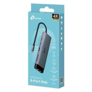 CONVERTIDOR TPLINK HUB UH9120C USB TIPO-C 9 EN 1 CON PUERTO HDMCONVERTIDOR TPLINK HUB UH9120C USB TIPO-C 9 EN I 4K 60HZ. SD MICROSD FAST CHARGE SILVER