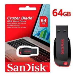 PEN DRIVE SANDISK 64GB CRUZER BLADE Z50 NEGRO