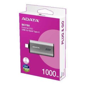SSD ADATA EXTERNO SC750 1TB USB TIPO C 3.2 GEN2 NEGRO