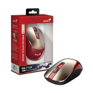 MOUSE GENIUS NX-7125 WIRELESS GOLD-RED | AI COPILOT | 4 BOTONES |1200 DPI | RF 2.4GHZ | WIN Y MAC