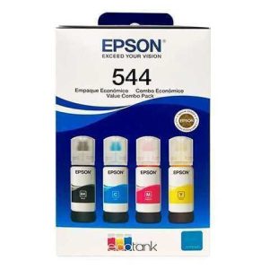 BOTELLA DE TINTA EPSON T544 PACK 4 | 70ML (NEGRO, CYAN, MAGENTA Y AMARILLO) ORIGINAL
