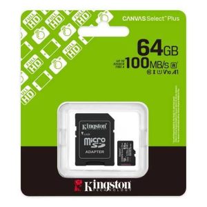 MICROSD KINGSTONSD CANVAS SELECT PLUS GEN3 100MB/S V10 CLASE 10 UHSI A1 C