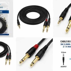 CABLE BS DE AUDIO LINK 3M 3.5MM AUDIF ST A 2 1 4 MACHOS