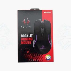 MOUSE EVIL GAMER MS-22EG LUZ RGB C CABLE USB PC 225 SEG NEGRO