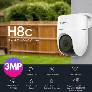 CAMARA EZVIZ H8C PRO 2K 3MP 360 GRADOS IP65 WIFI