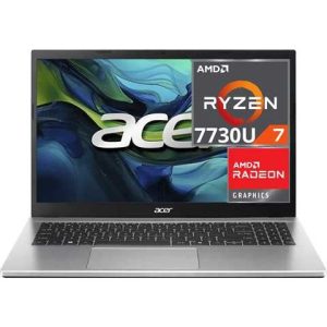 LAPTOP ACER, AMD RYZEN 7 7730U, 16 GB RAM, 512 GB SSD PCIe, PANTALLA 15.6” FHD (1920 × 1080), WINDOWS 11 AG15-42P-R917