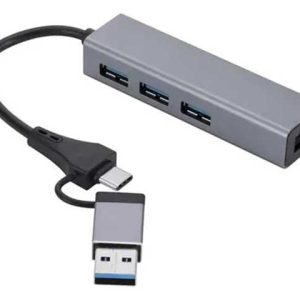 HUB ESTACION BAVIN 4 EN 1 USB-USBC 3 PUERTOS Y RJ45 OTG-53