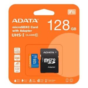 MICROSD ADATA 128GB V10 VIDEO FULL HD/ SPEED UP TO 100MB/S/ CLASE 10/ CON ADAPTADOR SD