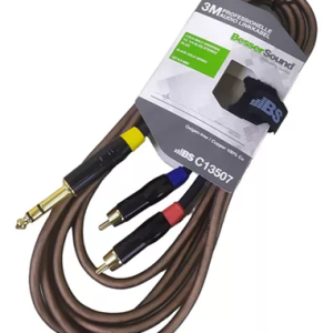 Cable de Audio BS 2RCA a 1/4 3Mts C13396