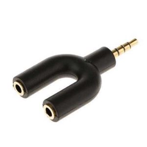 ADAPTADOR DE AUDIO DE 3.5 MM A DOS AUDIFONOS