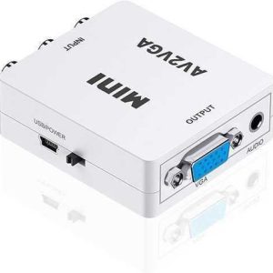 CONVERTIDOR DE VIDEO DE RCA A VGA COLOR BLANCO