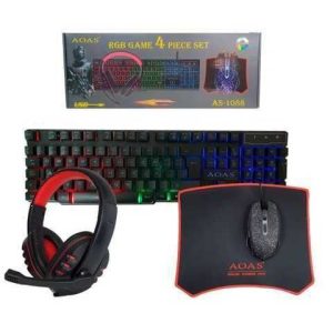 Combo Gamer JX-K1088 4-1C Teclado /Mouse / Mouse Pad/ Audífonos