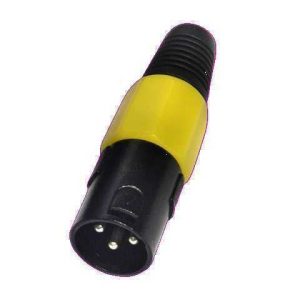 PLUG BS CANON XLR NE MACHO NEGRO/AMARRILLO
